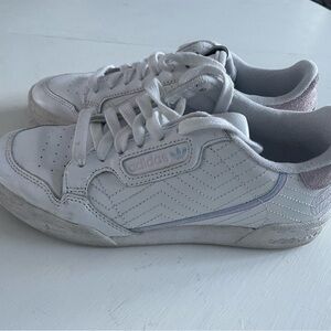 adidas White and lavender and pink Women's Sneakers